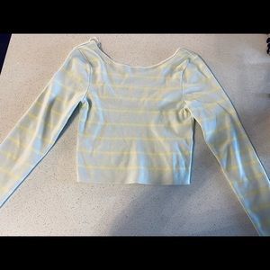 Zara Blue and Yellow Striped Shirt